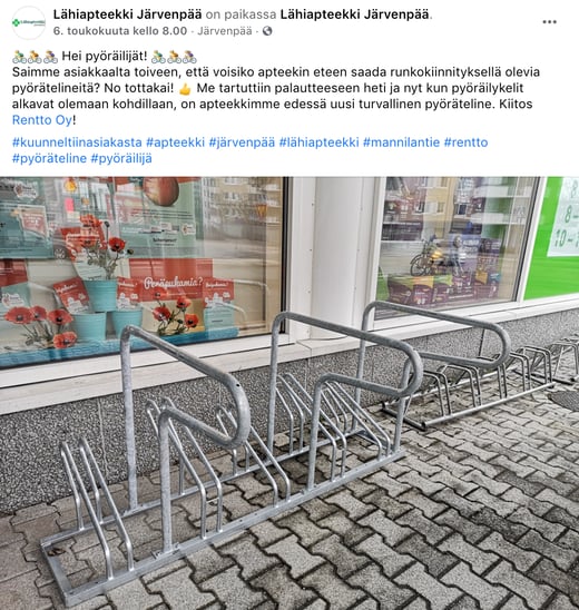 apteekki järvenpää pyöräteline